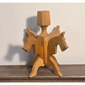 Vintage Swedish Odinstake Candle Holder JB Bertil Johansson Horse Puzzlein